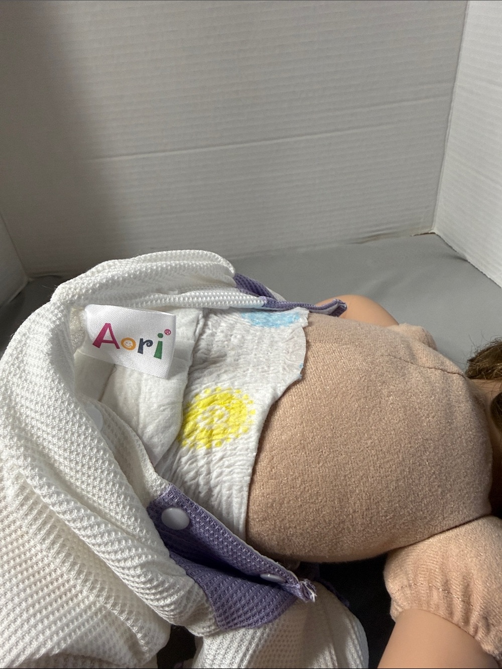 Aori Reborn Lifelike Baby Girl Doll in Lavender Embroidered Outfit Soft Body - Picture 6 of 10
